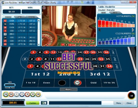 Roulette inside outside