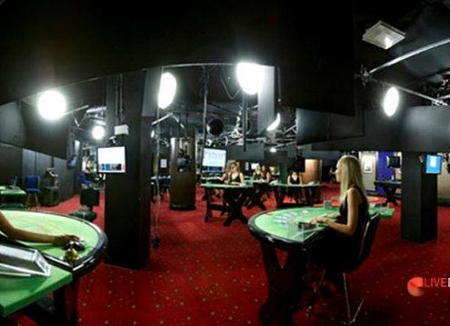 Generic tables on the main floor in the Riga studio