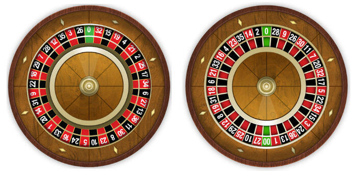 difference between american roulette wheel and european