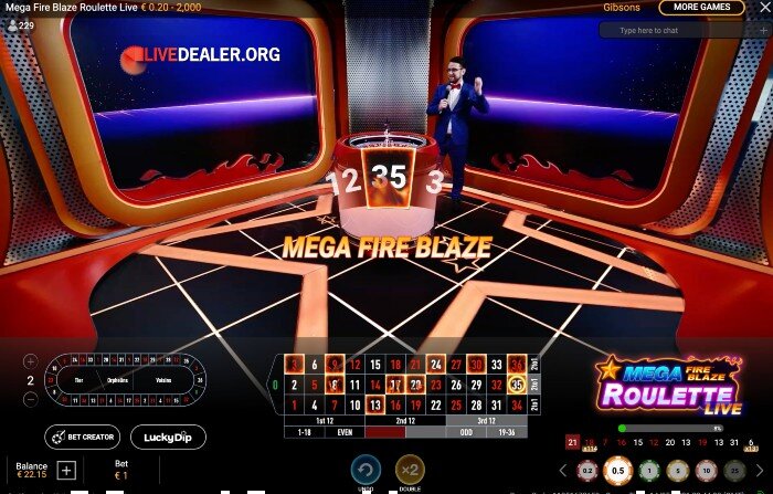 Playtech Mega Fire Blaze Roulette | Livedealer.org